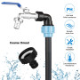 BBWELL Adaptateur IBC Avec Col de Cygne en Laiton,Adaptateur Cuve 1000l ibc,Robinet Cuve de 3/4'',Équipé de 2 bandes adhésives e