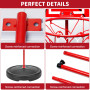 WUSUPU Panier de Basket Enfant,Panier de Basket Exterieur Inclure 3 balles,2 Filet,Pompe,Hauteur Réglable de 50-150 cm,Panier de