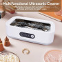 IGUGI Nettoyeur Ultrasons 49000HZ,Nettoyeur Ultrasonique avec 3 Réglages de Temps,650 ML,Nettoyage en Profondeur à 360°,Ultrason