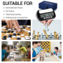 KIMIGO Horloge d'Échecs Numérique Professionnelle avec Affichage Multifonction – Compte à rebours/Bonus/Délai, 4 Boutons de Comm
