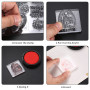 7 Pièces Blocs de Tampons en Acrylique, Blocs de Timbre Stamp Bloquer Acrylique Transparent avec Lignes Grille, pour Scrapbookin