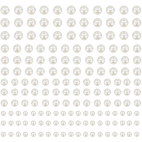 SZCXDKJ Lot de 660 Perles Autocollantes Demi-Rondes colorées et Blanches à Dos Plat pour Maquillage