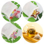 Lot de 50 sacs en mousseline de coton avec cordon de serrage, 10 x 8 cm, 100 % coton, sacs en maille réutilisables, pour le thé,