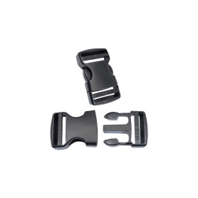 BAIWOAK Lot de 2 boucles à dégagement latéral en plastique robuste de 38 mm - Double boucle de sac à dos réglable - Sans couture