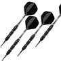 sanfeng Flechette Pointe Plastique 20 grammes, 3 Fléchettes avec 6 Ailettes et 30 Pointes 50 Joints Toriques en Caoutchouc, Set 