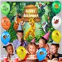 Deco Anniversaire Lion King Ballons de Fête Jungle Animaux Toile de Fond Photographie Anniversaire Animaux Foret Anniversaire Fê