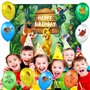 Deco Anniversaire Lion King Ballons de Fête Jungle Animaux Toile de Fond Photographie Anniversaire Animaux Foret Anniversaire Fê