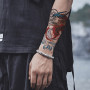 Gwolf 24 pcs loup tatouage temporaire, personnalité loup tatouage autocollants nouvelle protection de lenvironnement étanche fle