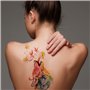 Gwolf 24 pcs loup tatouage temporaire, personnalité loup tatouage autocollants nouvelle protection de lenvironnement étanche fle