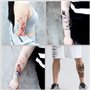 Gwolf 24 pcs loup tatouage temporaire, personnalité loup tatouage autocollants nouvelle protection de lenvironnement étanche fle