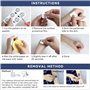 Gwolf 24 pcs loup tatouage temporaire, personnalité loup tatouage autocollants nouvelle protection de lenvironnement étanche fle