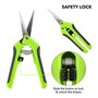 OTCRAFT Lot de 2 ciseaux ergonomiques à ressort avec lames en acier inoxydable pour couper des détails complexes et des motifs s