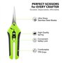 OTCRAFT Lot de 2 ciseaux ergonomiques à ressort avec lames en acier inoxydable pour couper des détails complexes et des motifs s