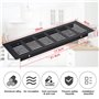 AFASOES 2 Pcs Grille Aeration en Alliage d'Aluminium Grille Ventilation Rectangulaire avec Vis Grille Aeration Noire Antirouille