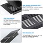 AFASOES 2 Pcs Grille Aeration en Alliage d'Aluminium Grille Ventilation Rectangulaire avec Vis Grille Aeration Noire Antirouille