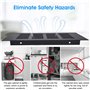 AFASOES 2 Pcs Grille Aeration en Alliage d'Aluminium Grille Ventilation Rectangulaire avec Vis Grille Aeration Noire Antirouille