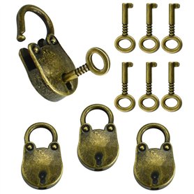 VCRANONR 3 PCS Cadenas Vintage en Alliage de Zinc 35 * 21 cm Cadenas de Forme d'Ours Antirouille Mini Cadenas Vintage Robuste av