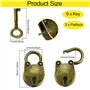 VCRANONR 3 PCS Cadenas Vintage en Alliage de Zinc 35 * 21 cm Cadenas de Forme d'Ours Antirouille Mini Cadenas Vintage Robuste av