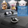 VCRANONR 2 PCS Tapis de Tableau de Bord en PVC 27*15cm Tapis Antidérapant Voiture Réutilisable Tapis Antidérapant Tableau de Bor