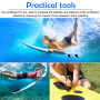 VCRANONR 2 PCS Dérives de Surf en ABS 21cm*18.5cm Amovible Aileron Central de Rechange Anti-vieillissement FCS Aileron de Surf A