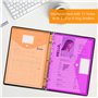 Porte-documents A4 de 28 pièces, 7 couleurs, pour classer, pochette transparente étanche A4 avec 11 bords perforés et poche pour