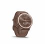 Garmin vívomove Sport - Montre connectée à Aiguilles mécaniques et écran Tactile - Peach Gold avec Bracelet Chocolat - Boîtier 4