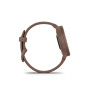 Garmin vívomove Sport - Montre connectée à Aiguilles mécaniques et écran Tactile - Peach Gold avec Bracelet Chocolat - Boîtier 4