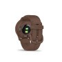 Garmin vívomove Sport - Montre connectée à Aiguilles mécaniques et écran Tactile - Peach Gold avec Bracelet Chocolat - Boîtier 4