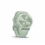 Garmin vívomove Sport - Montre connectée à Aiguilles mécaniques et écran Tactile - Silver avec Bracelet Vert d’Eau - Boîtier 40 