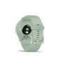 Garmin vívomove Sport - Montre connectée à Aiguilles mécaniques et écran Tactile - Silver avec Bracelet Vert d’Eau - Boîtier 40 