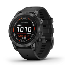 Garmin Epix Pro - Montre GPS Multisports connectée avec écran Amoled – Gray avec Bracelet Noir – Boîtier 47 mm (Reconditionné)