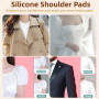 SEWSAW 2 Paire Épaulettes en Silicone Auto-AdhéSifs Transparents Épaulettes Coussinets Auto-AdhéSifs Épaule Rehausseur Coussinet