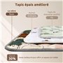 Tuocal Tapis d'eveil Bebe 127x127cm, Antidérapant épais Tapis Bébé Style Motricité Bohème Lavable en Machine Pliable D'éveil et 
