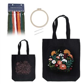 Sacs en toile - Kit de broderie noir avec sac