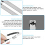 DECARETA 100 PCS Collier de Serrage en Acier Inoxydable 20 cm / 30 cm Attache de Câble Métallique Serre Câble Attache Câble Auto