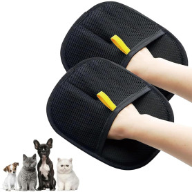 Lot de 2 Gant Poils Animaux Double Face