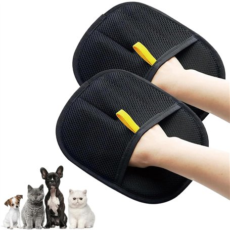 Lot de 2 Gant Poils Animaux Double Face
