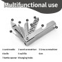 JUGUTA Mini Outil Multifonction 8 En 1 - Pliable - En Acier Inoxydable - Porte-Clés - Petit Tournevis - Outil De Poche Portable