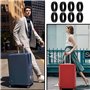 JUGUTA Lot De 8 Housses De Protection De Roue En Silicone Pour Bagages - Antidérapantes Et Imperméables - Pour Chaises De Bureau