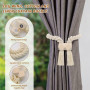 LPEPLL Set de 4 Attaches Rideaux Magnétiques, Supports Magnétiques Puissants pour Rideaux, Fermeture sans Perçage pour Chambre, 
