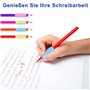Peysaitr Lot de 12 poignées ergonomiques ambidextres pour enfants et adultes, matériau en silicone et éponge, orange, thème frui