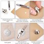 200PCS Sac à Main Pieds Goujons, Métal Rivets Cuir Artisanat Champignon Spike Cône Pieds Clou Tête Support pour Bricolage Créati