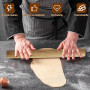 Lot de 11 baguettes de guidage de poterie et rouleau à pâtisserie en bois, ensemble de profondeurs en argile polymère, guides de