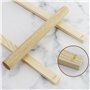 Lot de 11 baguettes de guidage de poterie et rouleau à pâtisserie en bois, ensemble de profondeurs en argile polymère, guides de