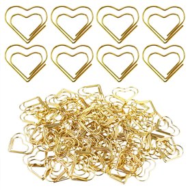Lot de 110 pinces en forme de cœur - Trombones en forme de cœur - Pinces de tri de documents - Pour décoration