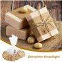 Lot de 220 étiquettes en papier kraft marron avec cordon pour bijoux, vêtements, cadeaux, artisanat (marron)