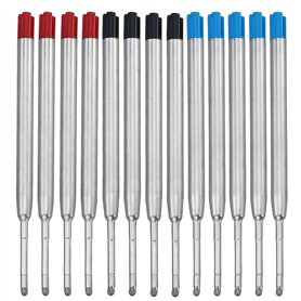 Lot de 13 recharges de rechange pour stylo à bille - Épaisseur de trait : 1 mm - Pour stylo à bille - Pour le format G2
