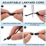 Cordon Tour de Cou pour d'Identification et Clés Mignon Silicone Perlé Lanière avec Metal Clip, Courroie de Cou de Lanière pour 