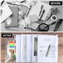 Pochette Porte-Document A4, Plastique de Poche A4 Documents Portefeuilles Dossiers de Fichiers pour l'organisation de Documents 