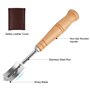 ISIYINER Lame a Pain Bread Poignée Bois Couteau a Pain Manche en Bois avec 5 Lames de Rechange pour le Bricolage Cuisson Cuisine